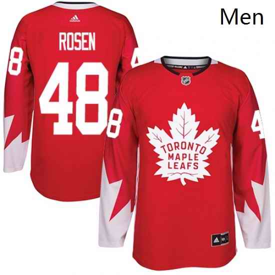 Mens Adidas Toronto Maple Leafs 48 Calle Rosen Authentic Red Alternate NHL Jersey